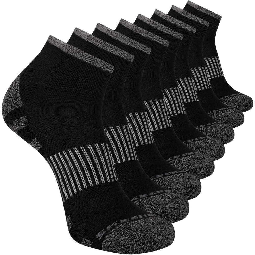 imageSkechers Mens Work Collection Quarter Crew Socks 8PackBlack