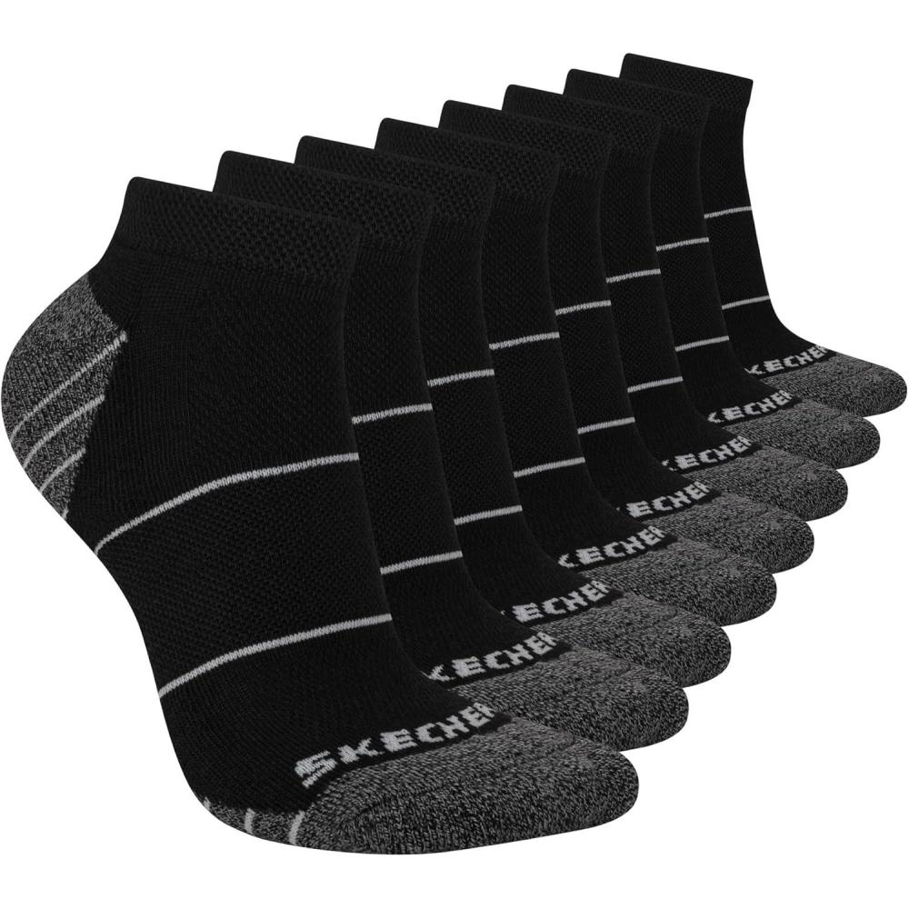 imageSkechers Womens Work Collection Low Cut Cushioned Socks 8PackBlack