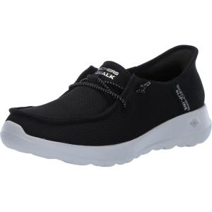 Skechers Womens Skechers Women’s Hands Free Slip-ins Go Walk Joy Moc Toe Casual Shoe(Black/White)