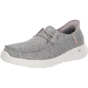 Skechers Womens Skechers Women’s Hands Free Slip-ins Go Walk Joy Moc Toe Casual Shoe(Light Gray)