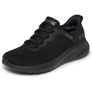 Skechers Women’s Hands Free Slip-ins Bobs Squad Chaos-Daily Inspiration Sneaker(Black/Black)