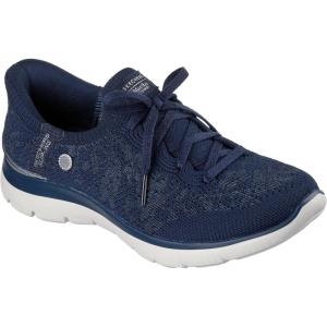 Skechers Womens Martha Stewart Summits -Floral Dreams Hands Free Slip-ins(Navy)
