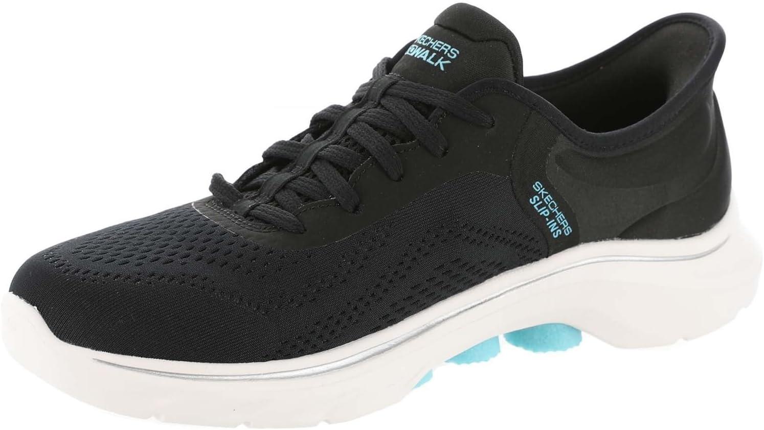 imageSkechers GO Walk 7 Womens ShoesBlackAqua