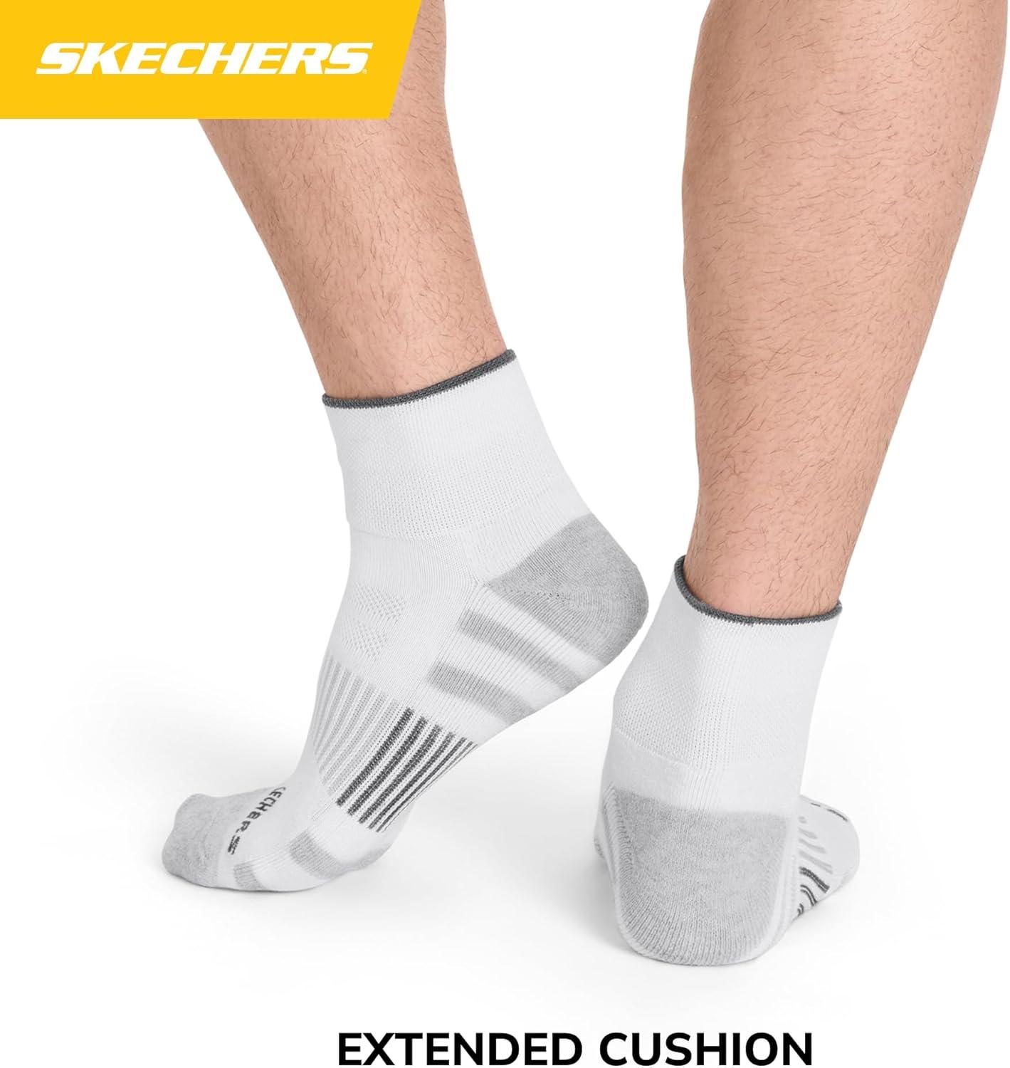 imageSkechers Mens Work Collection High Quarter Crew Cushioned Socks 8PackWhite