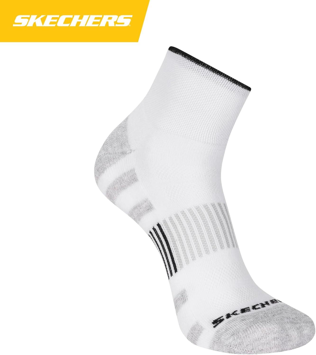 imageSkechers Mens Work Collection High Quarter Crew Cushioned Socks 8PackWhite