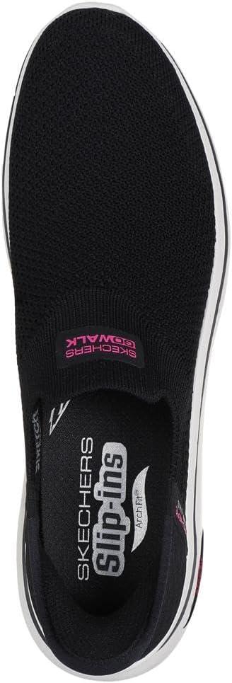 imageSkechers Womens Go Walk Arch Fit 20 Val Hands Free SlipinsBlackHot Pink