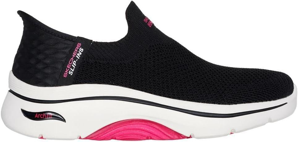 imageSkechers Womens Go Walk Arch Fit 20 Val Hands Free SlipinsBlackHot Pink