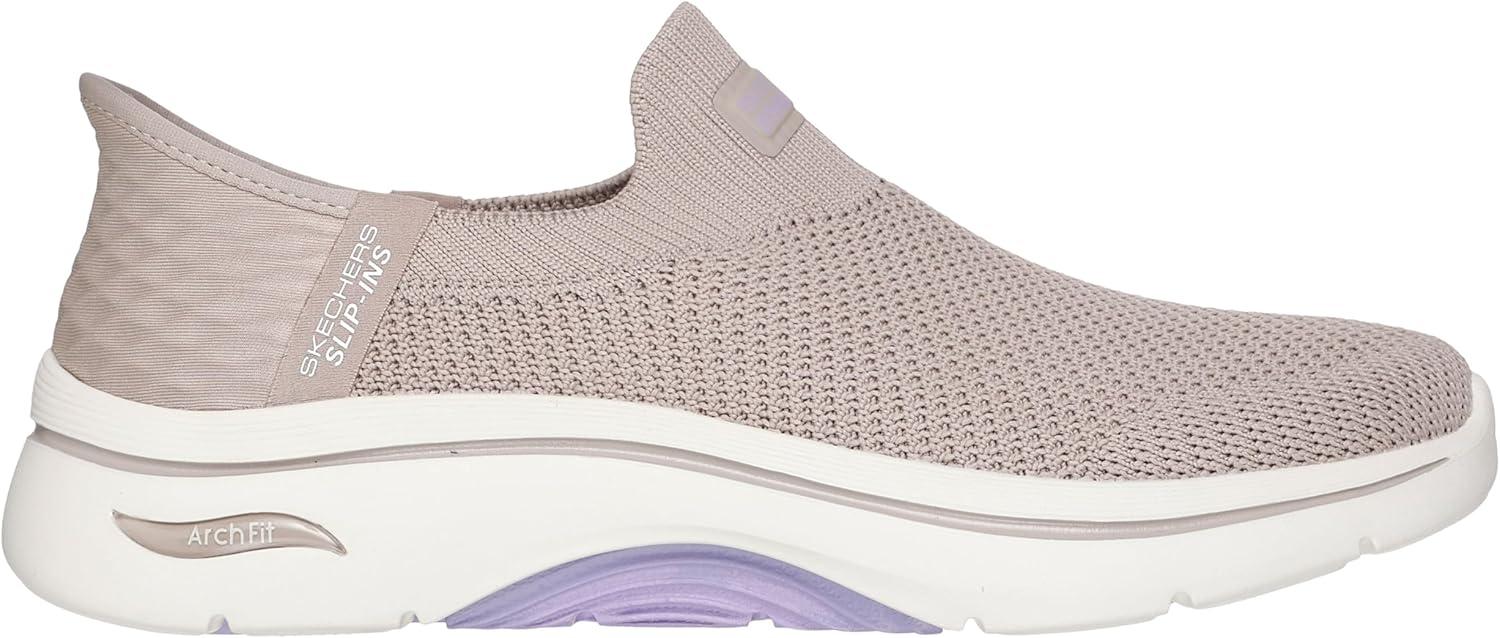 imageSkechers Womens Go Walk Arch Fit 20 Val Hands Free SlipinsTaupeLavender