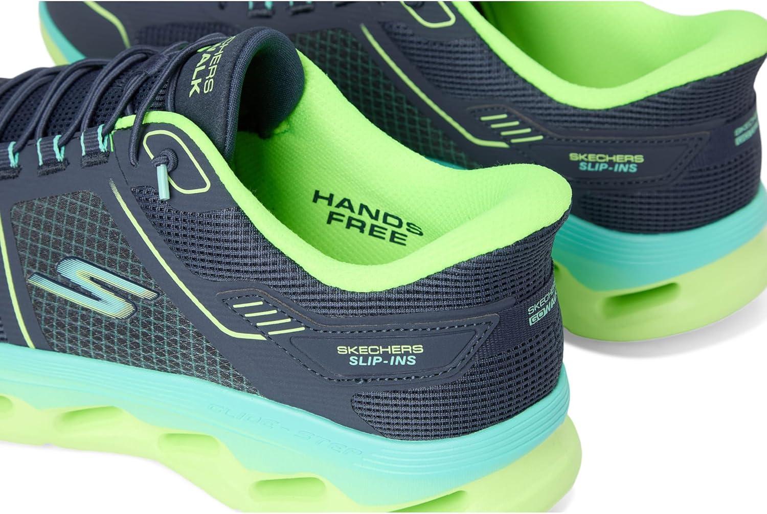 imageSkechers Womens Go Walk Glide Step 20 Elektra Hands Free SlipinsNavyLime
