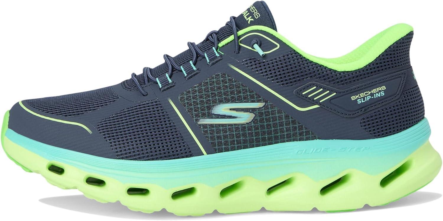 imageSkechers Womens Go Walk Glide Step 20 Elektra Hands Free SlipinsNavyLime