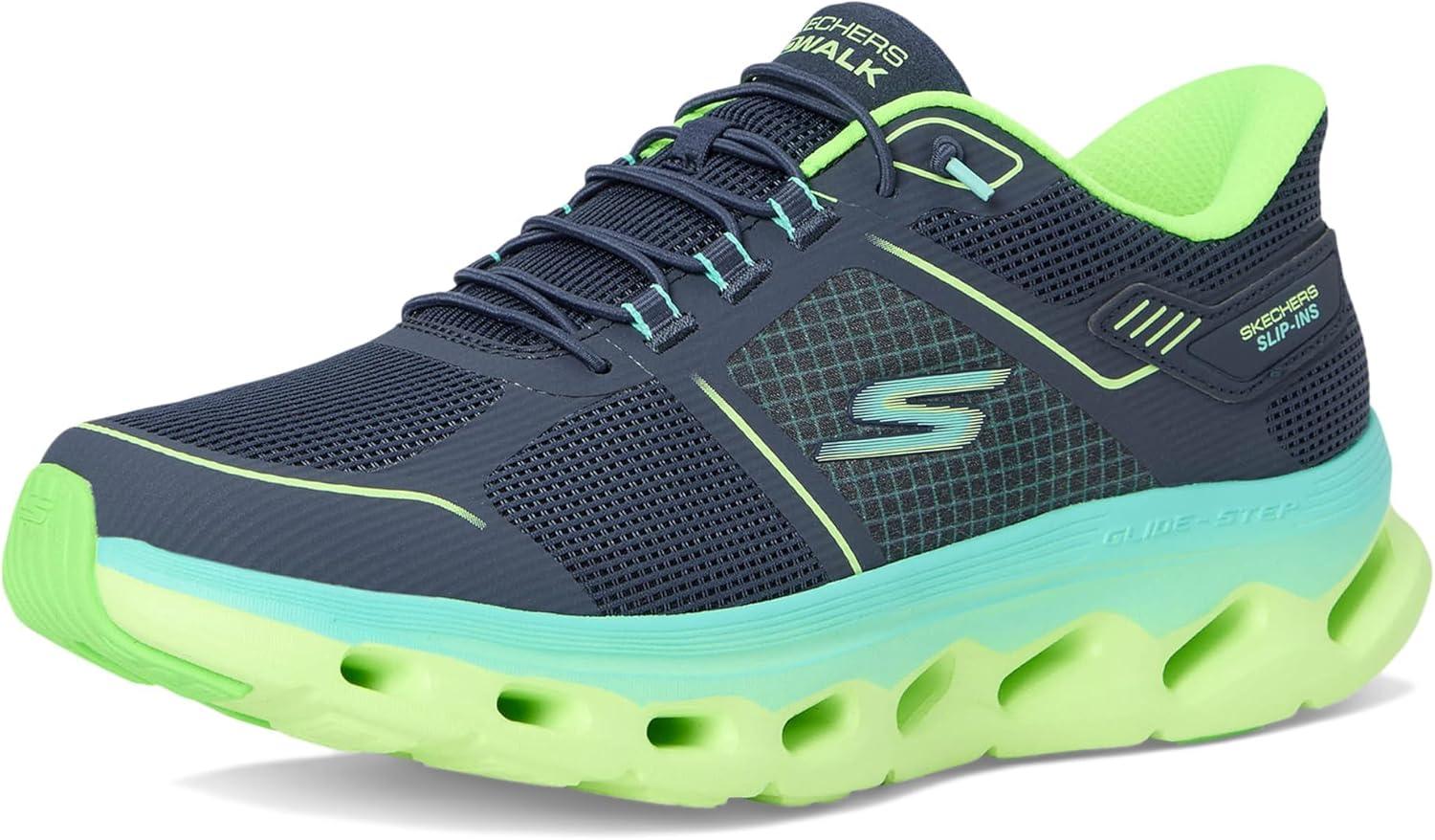 imageSkechers Womens Go Walk Glide Step 20 Elektra Hands Free SlipinsNavyLime