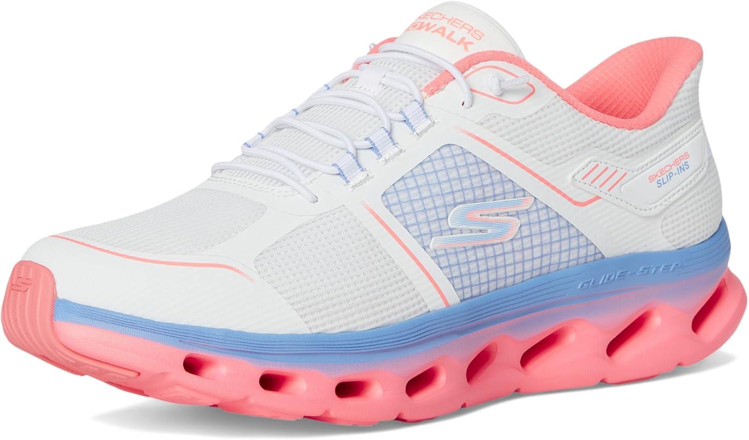 imageSkechers Womens Go Walk Glide Step 20 Elektra Hands Free SlipinsWhiteMulti
