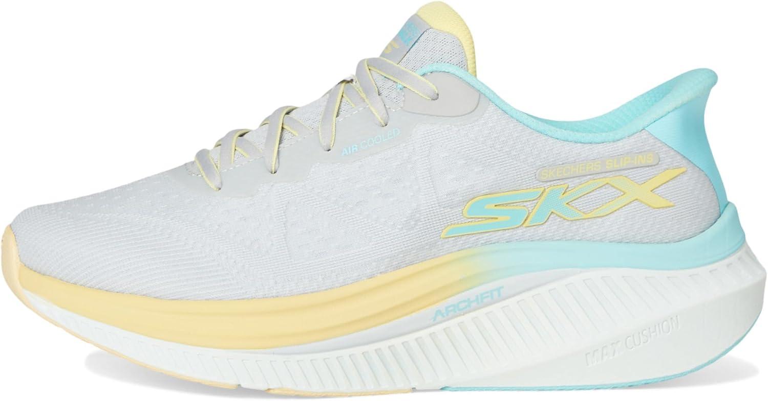 imageSkechers Womens Max Cushioning Arch Fit Areena Hands Free SlipinsGrayAqua