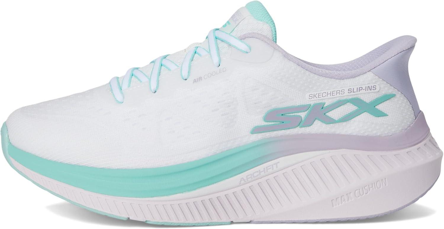 imageSkechers Womens Max Cushioning Arch Fit Areena Hands Free SlipinsWhiteMint