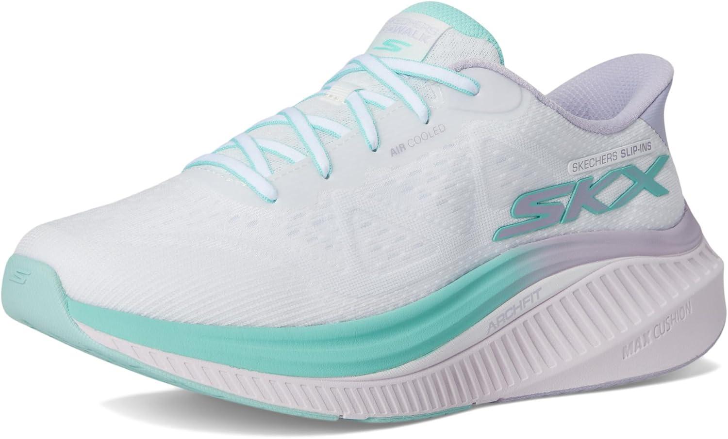 imageSkechers Womens Max Cushioning Arch Fit Areena Hands Free SlipinsWhiteMint