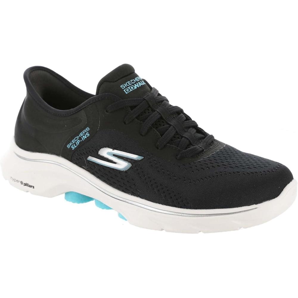 imageSkechers GO Walk 7 Womens ShoesBlackAqua