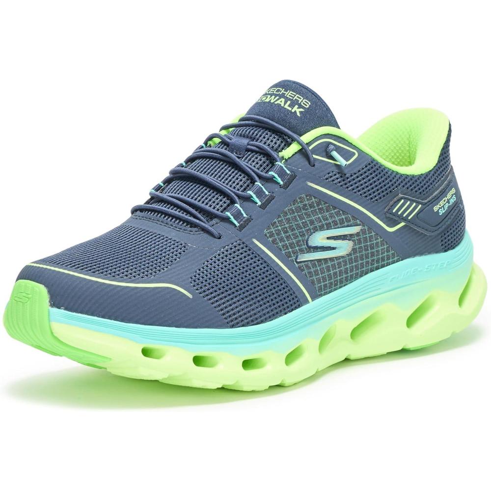 imageSkechers Womens Go Walk Glide Step 20 Elektra Hands Free SlipinsNavyLime