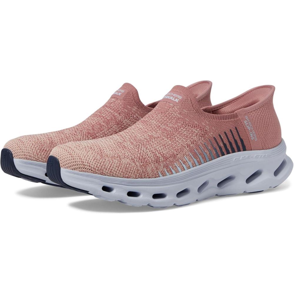 imageSkechers Womens Go Walk Glide Step 20 Venus Hands Free SlipinsMauveBlue