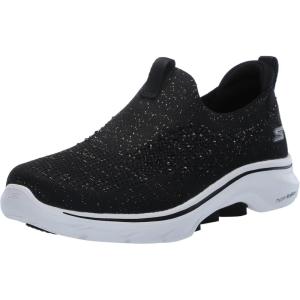 Skechers Womens Go Walk 7 Bling(Black/Rose Gold)