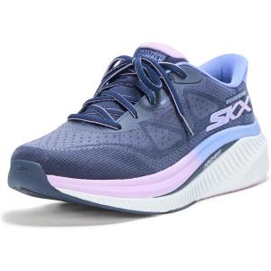 Skechers Womens Max Cushioning Arch Fit Areena Hands Free Slip-ins(Navy/Lavender)