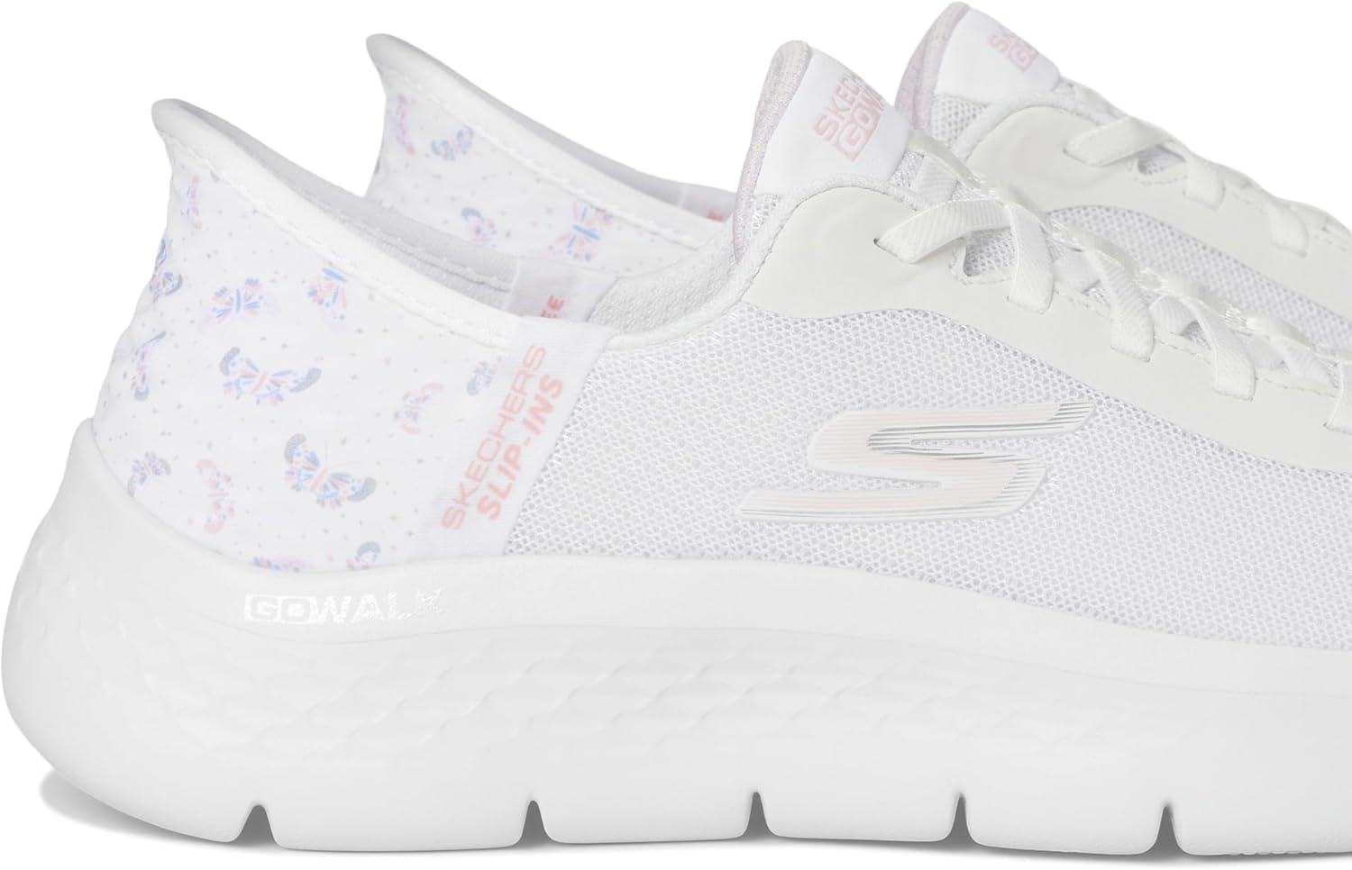 imageSkechers Womens Go Walk Flex Eva Hands Free SlipinsWhitePink
