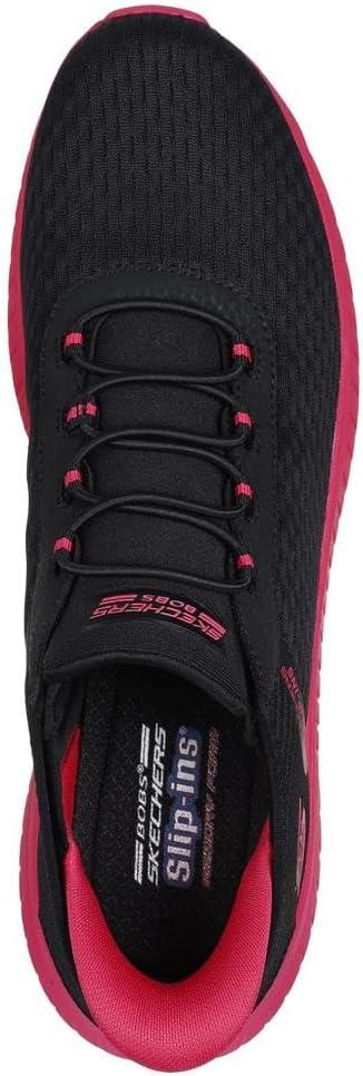 imageSkechers Womens Hands Free Slipins Skechers Bobs Squad Chaos in ColorSneakerBlackHot Pink