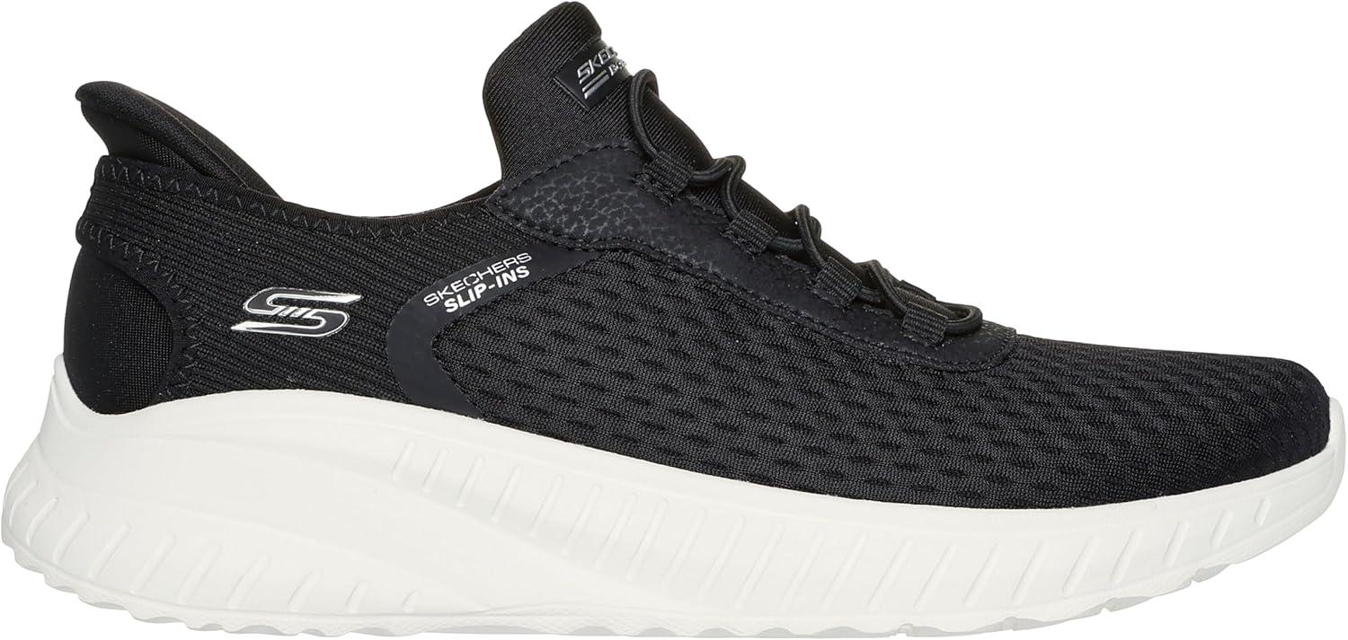 imageSkechers Womens Hands Free Slipins Skechers Bobs Squad Chaos in ColorSneakerBlk White