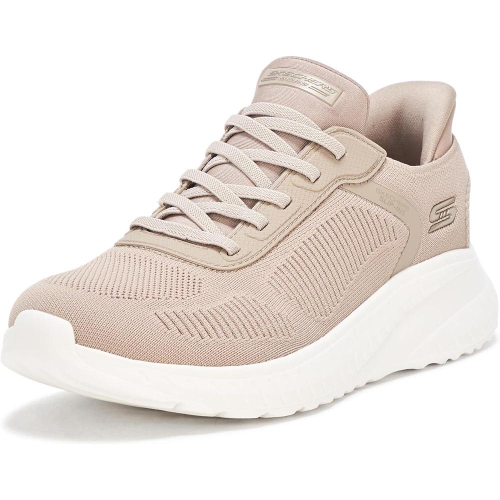imageSkechers Womens Hands Free Slipins Skechers Bobs Squad Chaos in ColorSneakerTaupe