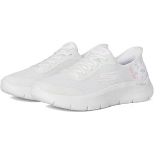 Skechers Womens Go Walk Flex Eva Hands Free Slip-ins(White/Pink)