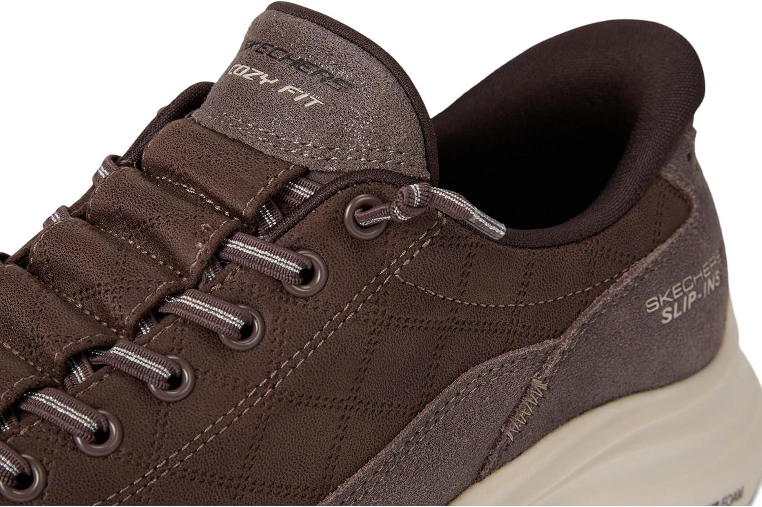 imageSkechers Womens Contour Foam Cozy Fit Hands Free SlipinsChocolate