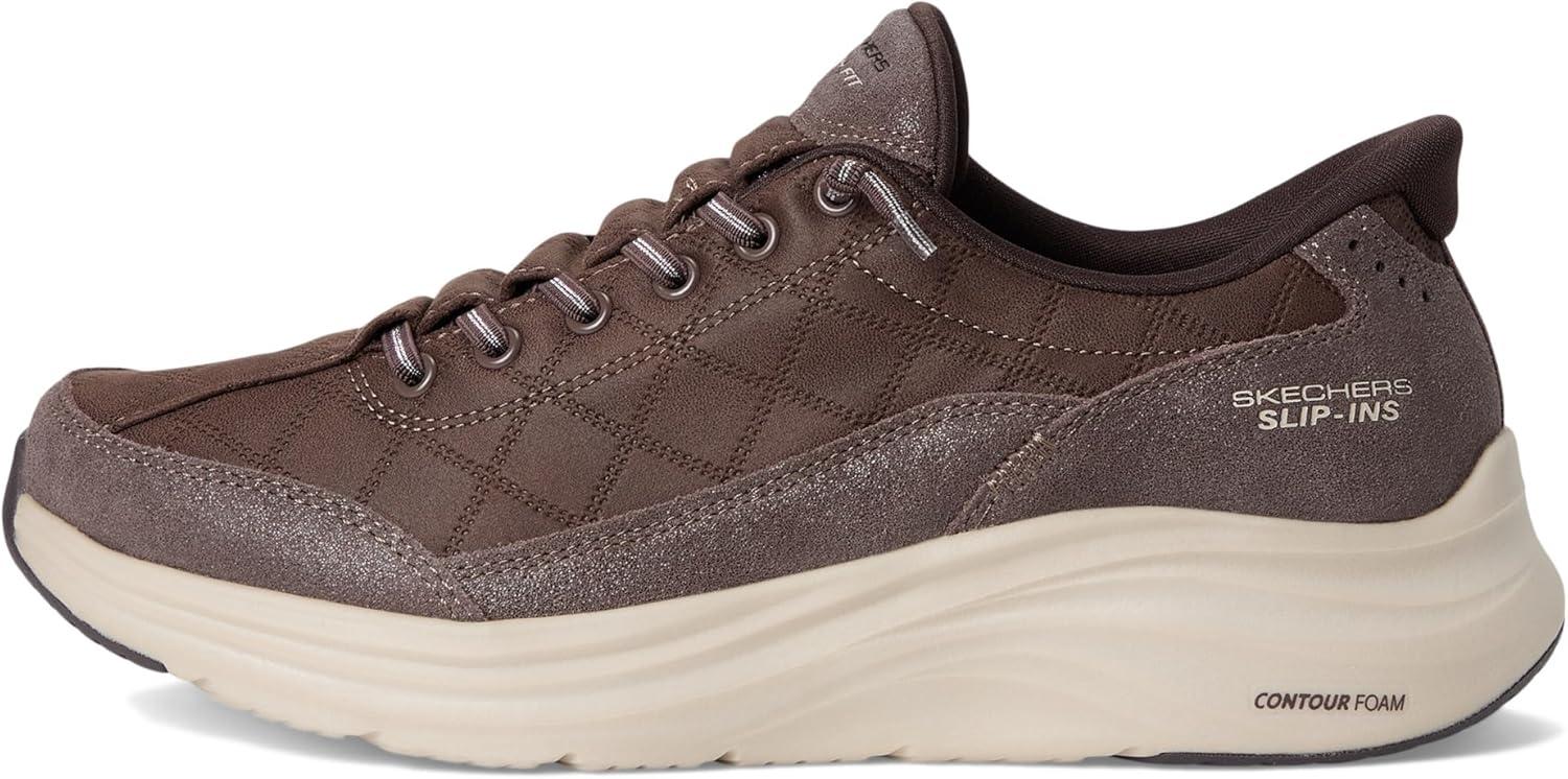 imageSkechers Womens Contour Foam Cozy Fit Hands Free SlipinsChocolate