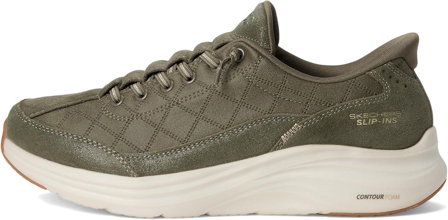 imageSkechers Womens Contour Foam Cozy Fit Hands Free SlipinsOlive