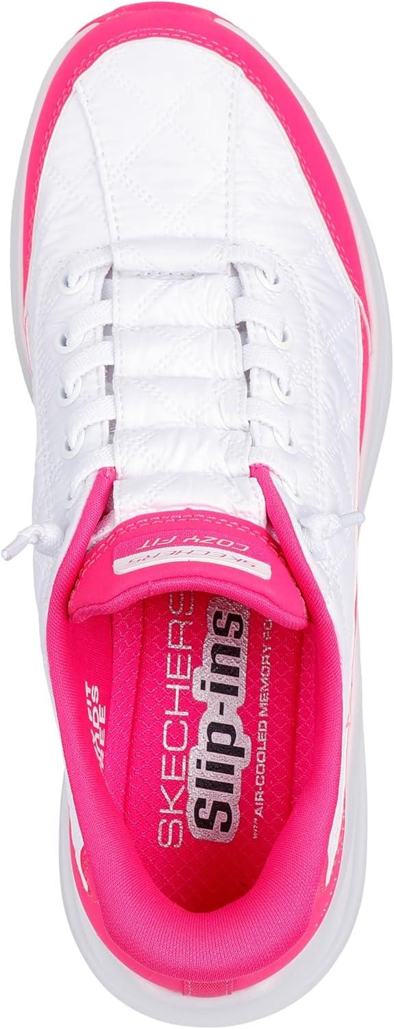 imageSkechers Womens Contour Foam Cozy Fit Hands Free SlipinsWhiteHot Pink
