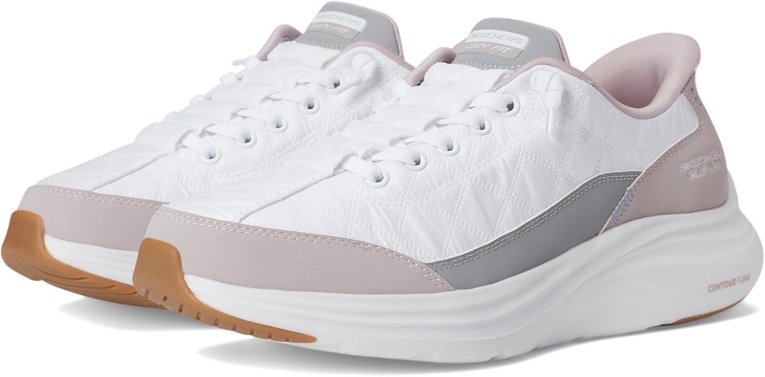 imageSkechers Womens Contour Foam Cozy Fit Hands Free SlipinsWhiteLavender
