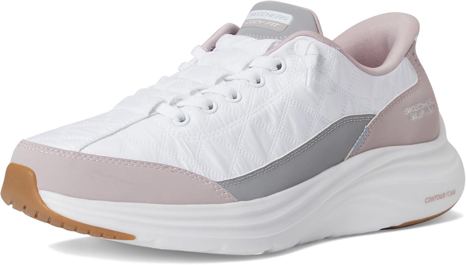 imageSkechers Womens Contour Foam Cozy Fit Hands Free SlipinsWhiteLavender