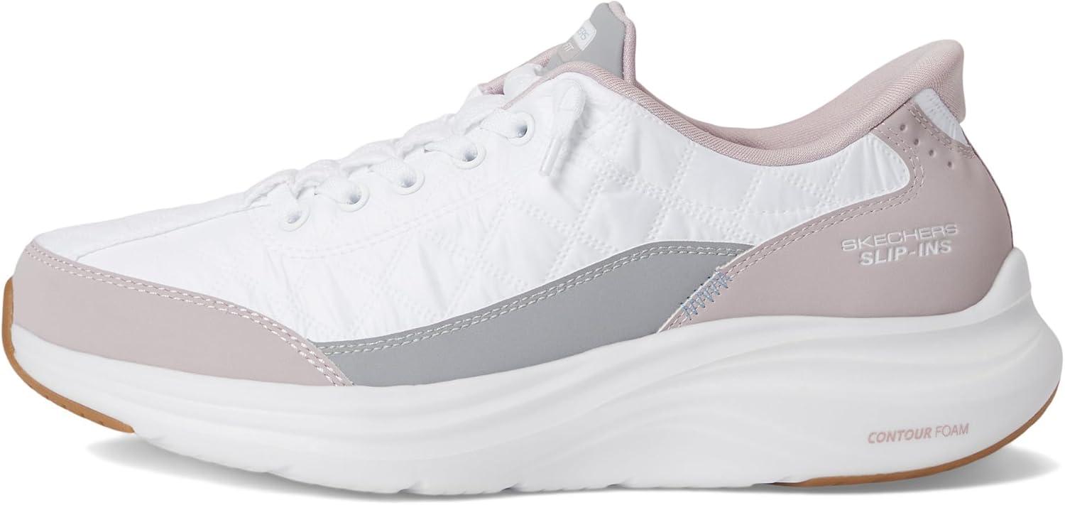 imageSkechers Womens Contour Foam Cozy Fit Hands Free SlipinsWhiteLavender