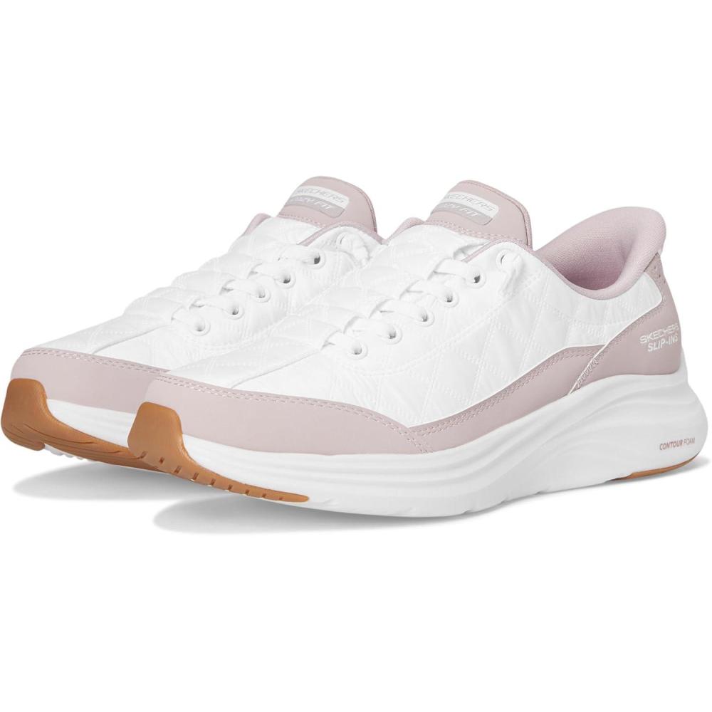 imageSkechers Womens Contour Foam Cozy Fit Hands Free SlipinsLavender 1