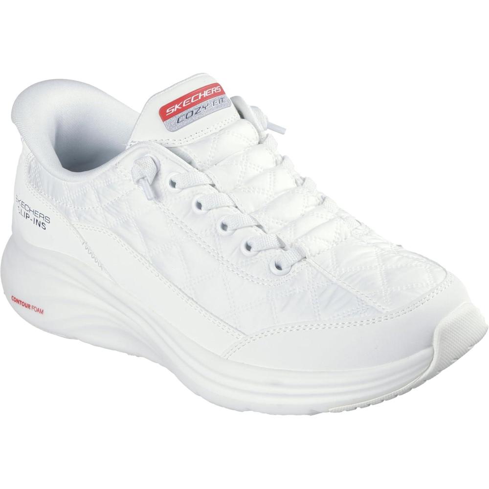 imageSkechers Womens Contour Foam Cozy Fit Hands Free SlipinsWhtwhite