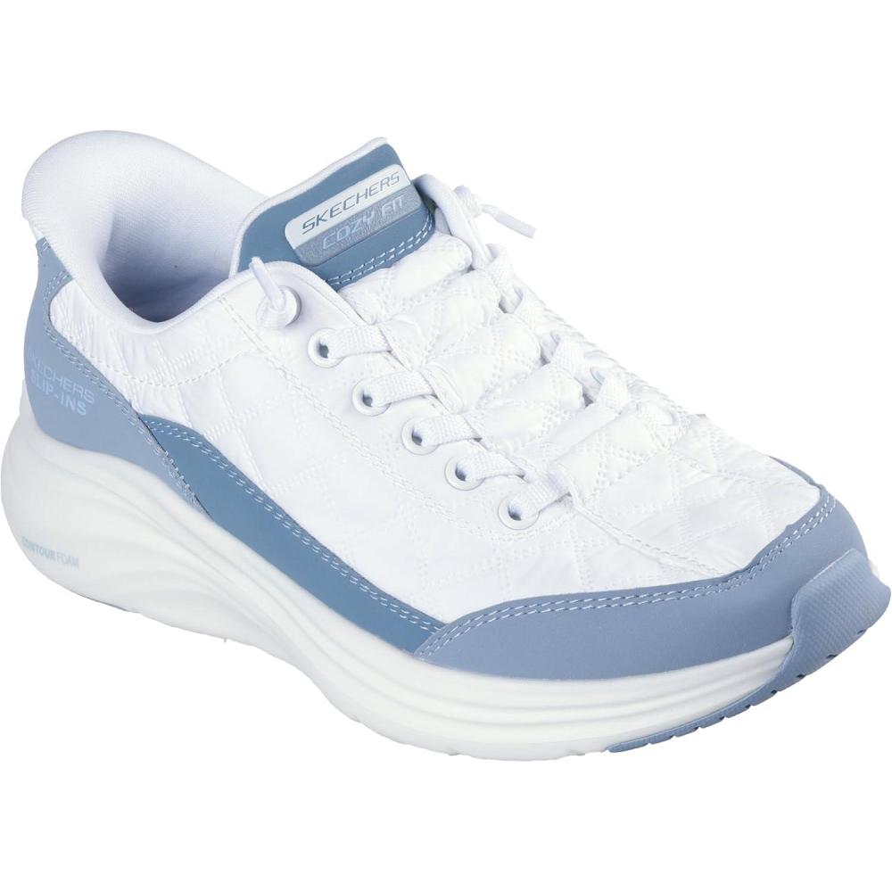 imageSkechers Womens Contour Foam Cozy Fit Hands Free SlipinsWlbwhiteBlue