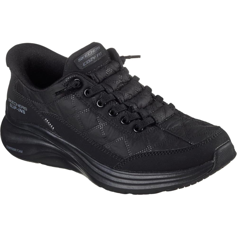 imageSkechers Womens Contour Foam Cozy Fit Hands Free SlipinsWnvwhiteNavy