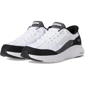 Skechers Womens Contour Foam – Cozy Fit Hands Free Slip-ins(White/Black)