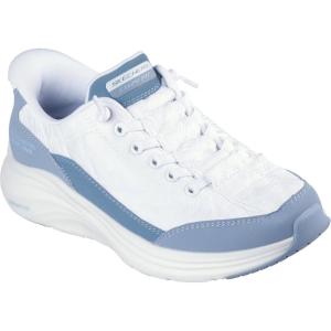 Skechers Womens Contour Foam – Cozy Fit Hands Free Slip-ins(Wlb=white/Blue)